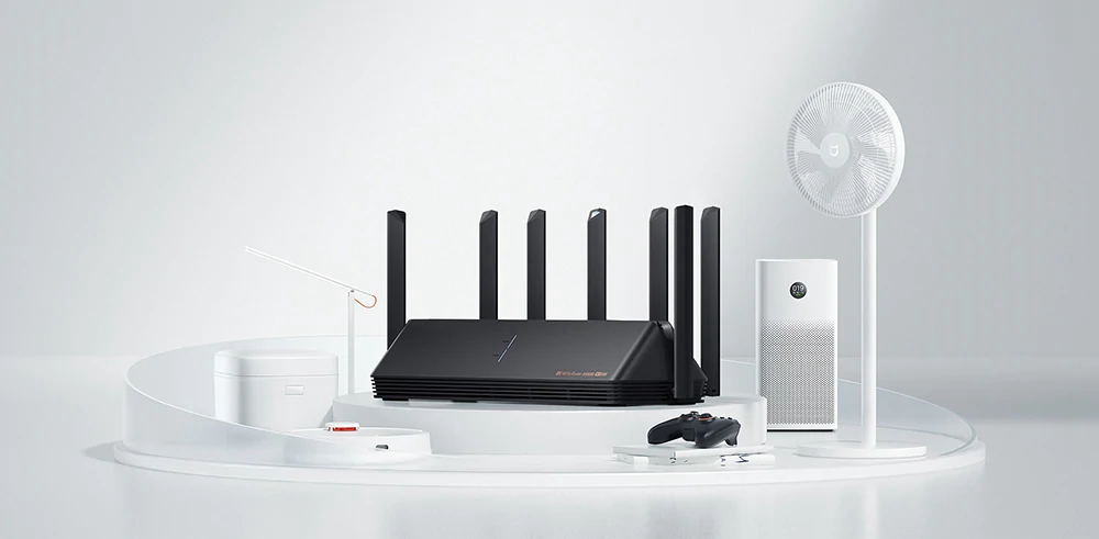 Xiaomi AIoT Router AX6000  WiFi 6 5961 Mbps 2.4GHz + 5GHz OFDMA MU-MIMO High Gain 7 Antennas 512MB Memory  - Black