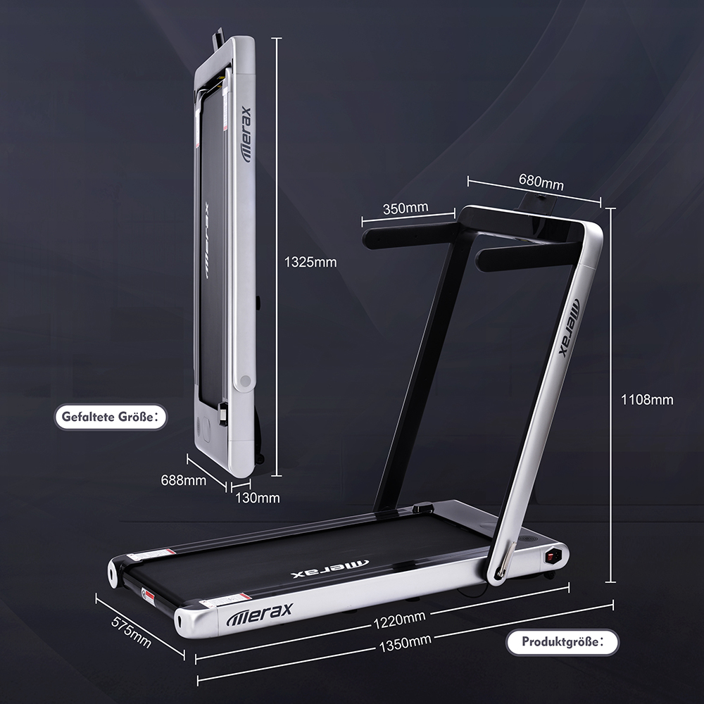 Merax Hp Electric Folding Treadmill Silver