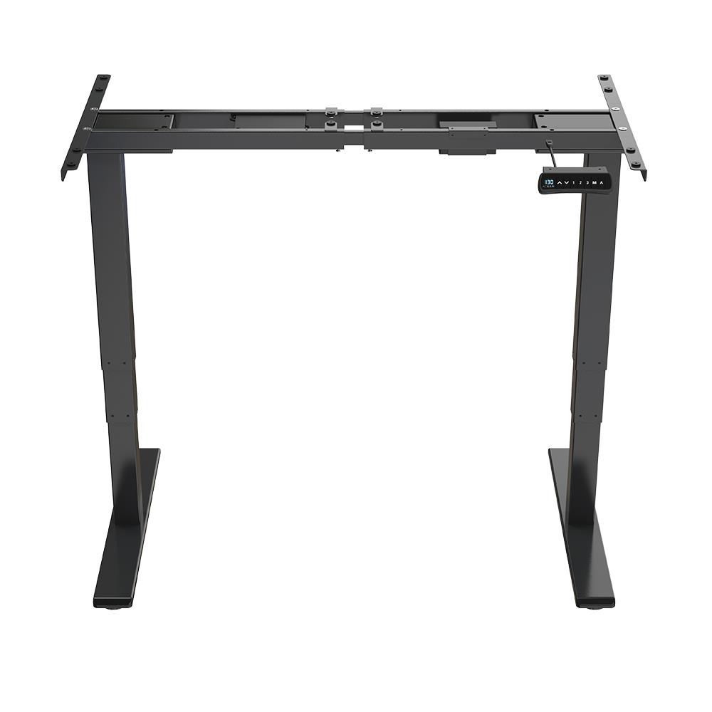 ACGAM ET225E Electric Dual-motor Three-stage Legs Standing Desk Frame Workstation, Ergonomic Height Adjustable Desk Base - Black (Frame Only)