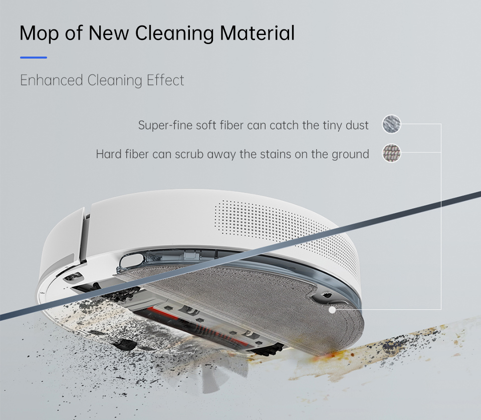 TROUVER Finder Robot Vacuum Cleaner 2000Pa Powerful Suction LDS Laser Navigation 120 Mins Running Time 270ml Electric Water Tank 570ml Dust Box Mijia APP Control for Pets Hair, Carpets and Hard Floor