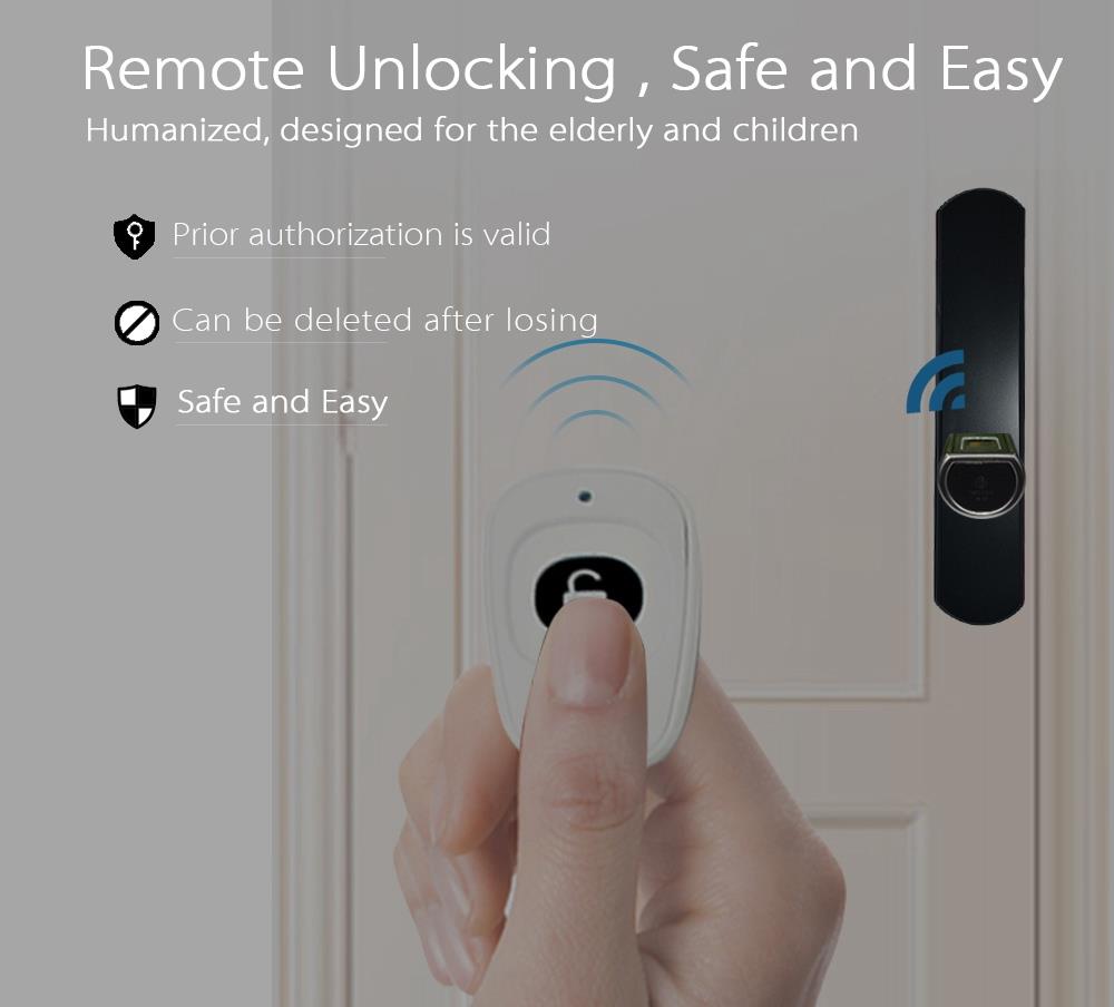 WE.LOCK Intelligent Electronic Door Lock Cylinder Fingerprint + Bluetooth + Remote Control IP44 Waterproof Opening via Smartphone, WiFi Box Working with Alexa, 3 Minute DIY Fast Easy Assembly Suitable for Doors with Thickness of 55-105mm - Silver