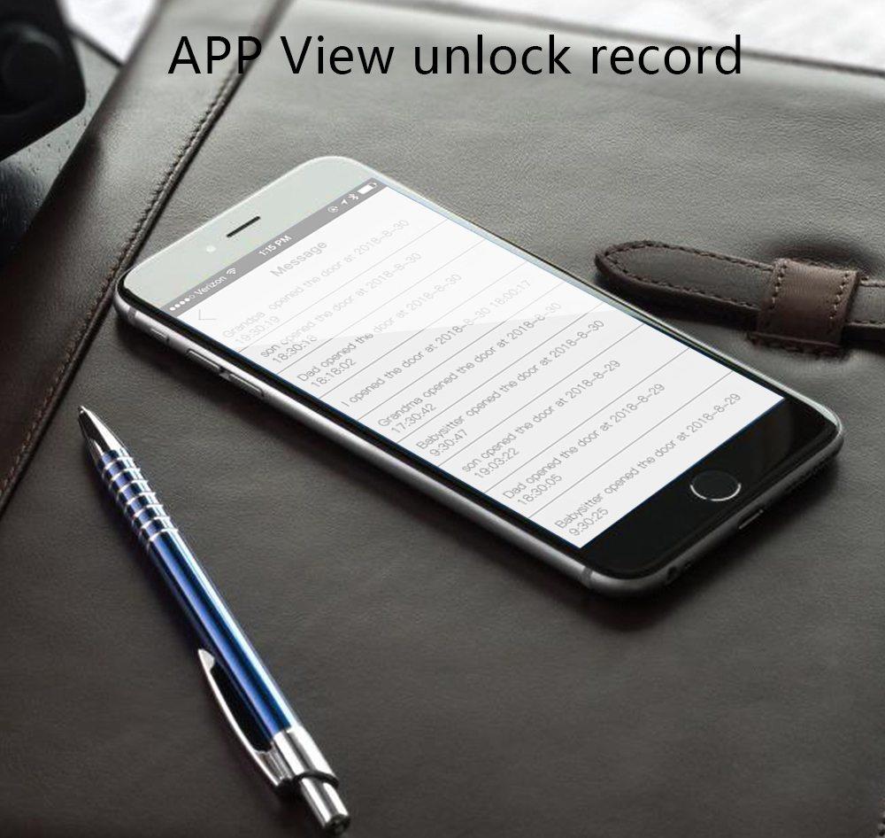 WE.LOCK Intelligent Electronic Door Lock Cylinder Password + RFID Card + Bluetooth Control IP44 Waterproof Opening via Smartphone, WiFi Box Working with Alexa, 3 Minute DIY Fast Easy Assembly Suitable for Doors with Thickness of 55-105mm - Silver