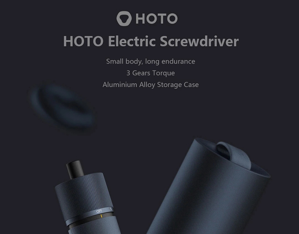 HOTO 1500mAh Electric Screwdriver Kit Rechargeable Screw Driver 12Pcs 50mm S2 Screw Bits