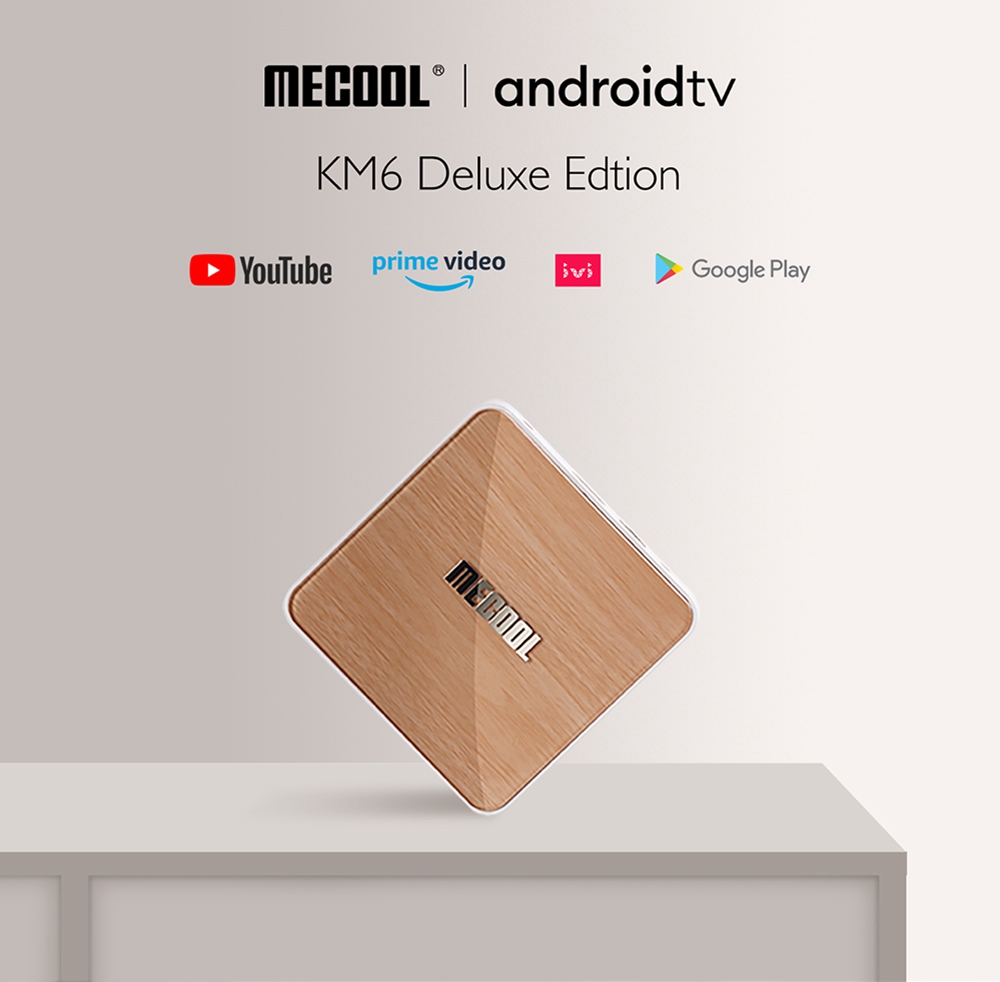 MECOOL KM6 Deluxe 4GB / 64GB ROM Android TV 10.0 TV KUTUSU Amlogic S905X4 2.5G + 5G WIFI 6 Bluetooth 5.0 4K HDR