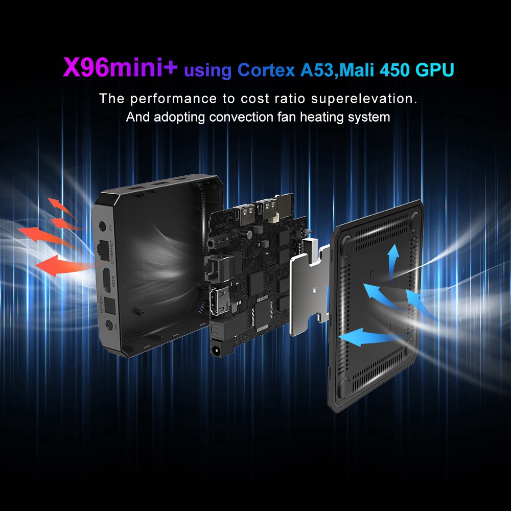 X96 MINI + TV BOX Android 9.0 Amlogic S905W4 2GB / 16GB 4K TV Box 2.4G + 5G WIFI LAN