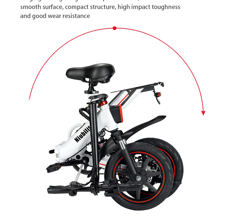 Niubility B14 Electric Mopod Folding Bike 14 inch 15Ah Battery up to 100KM Mileage Max 25km/h 400W Motor Double Disc Brake - Black