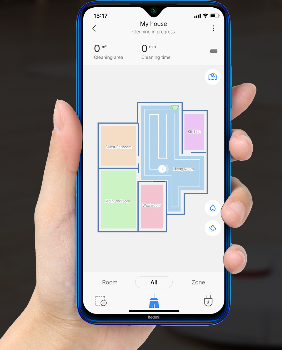 TROUVER Finder Robot Vacuum Cleaner 2000Pa Powerful Suction LDS Laser Navigation 120 Mins Running Time 270ml Electric Water Tank 570ml Dust Box Mijia APP Control for Pets Hair, Carpets and Hard Floor