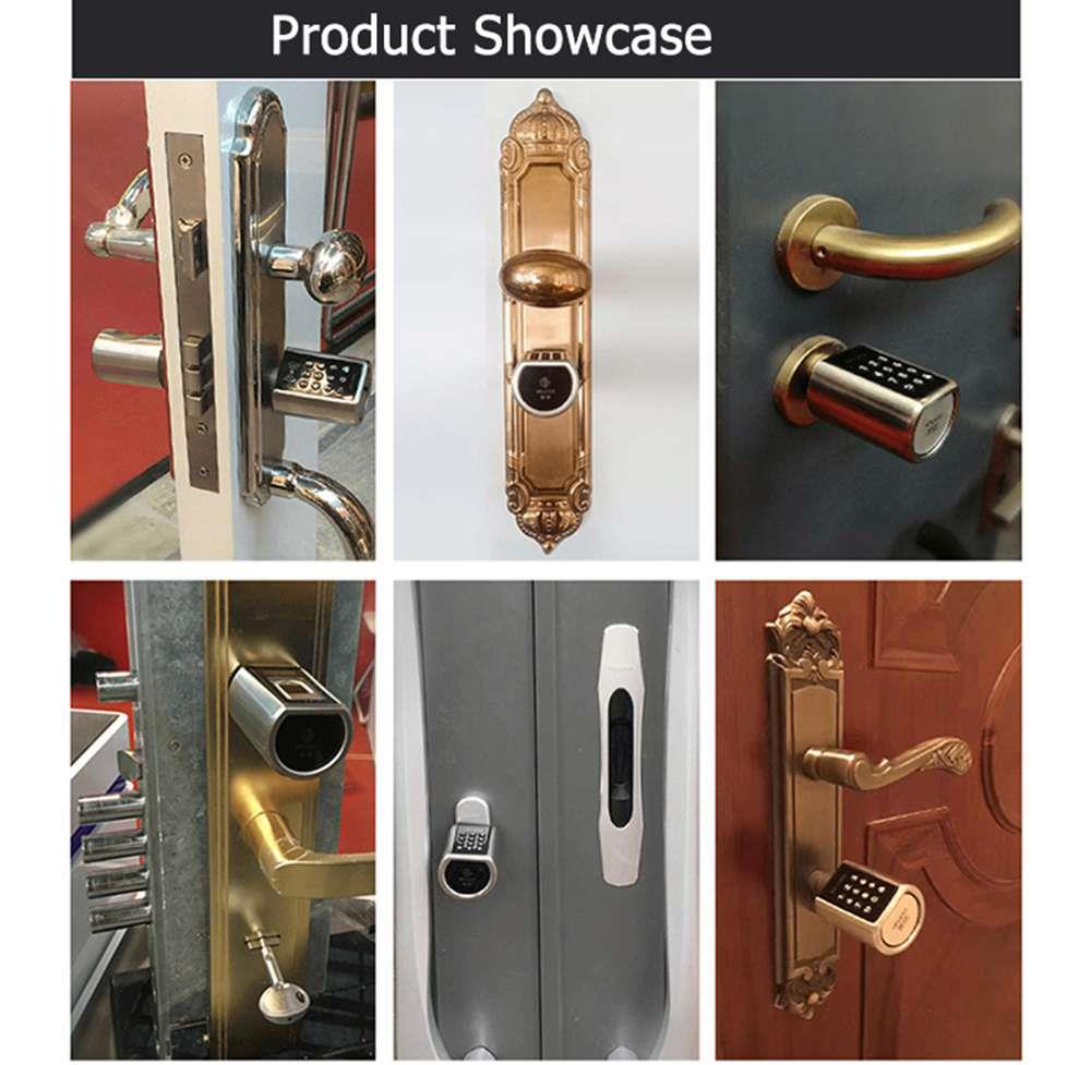 WE.LOCK Intelligent Electronic Door Lock Cylinder Fingerprint + Bluetooth + Remote Control IP44 Waterproof Opening via Smartphone, WiFi Box Working with Alexa, 3 Minute DIY Fast Easy Assembly Suitable for Doors with Thickness of 55-105mm - Silver