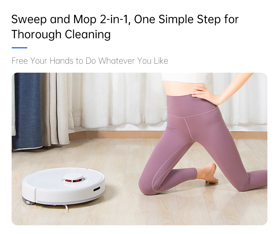 TROUVER Finder Robot Vacuum Cleaner 2000Pa Powerful Suction LDS Laser Navigation 120 Mins Running Time 270ml Electric Water Tank 570ml Dust Box Mijia APP Control for Pets Hair, Carpets and Hard Floor