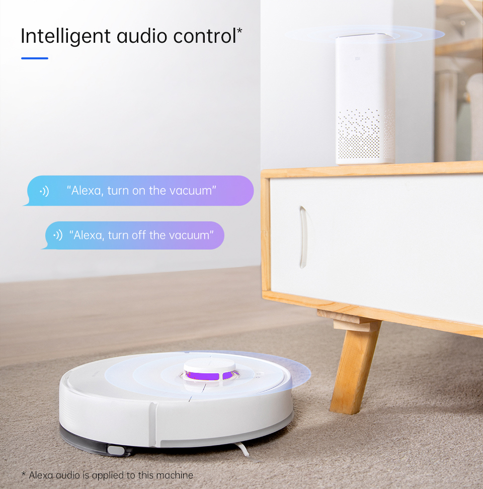 TROUVER Finder Robot Vacuum Cleaner 2000Pa Powerful Suction LDS Laser Navigation 120 Mins Running Time 270ml Electric Water Tank 570ml Dust Box Mijia APP Control for Pets Hair, Carpets and Hard Floor