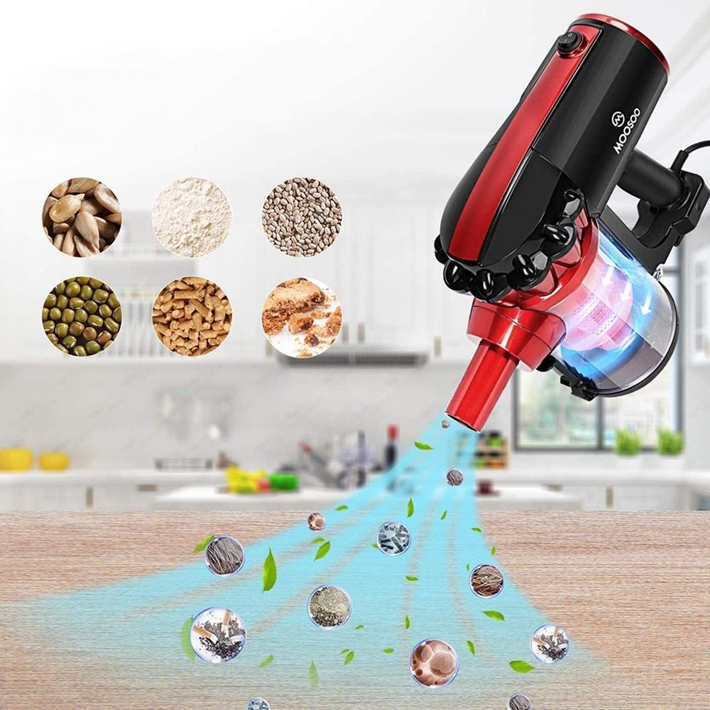 MOOSOO D600 Handheld Corded Vacuum Cleaner Red