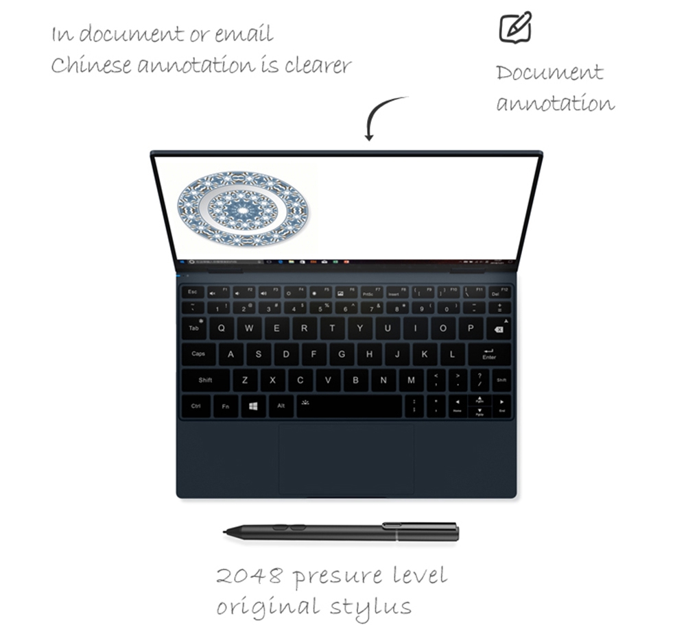 One Netbook 4 Platinum Laptop 360 Degree YOGA 10.1" Touch Screen Intel Core i7-1160G7 16GB DDR4 RAM 512GB PCI-E SSD WiFi 6 Windows 10 Fingerprint - Black
