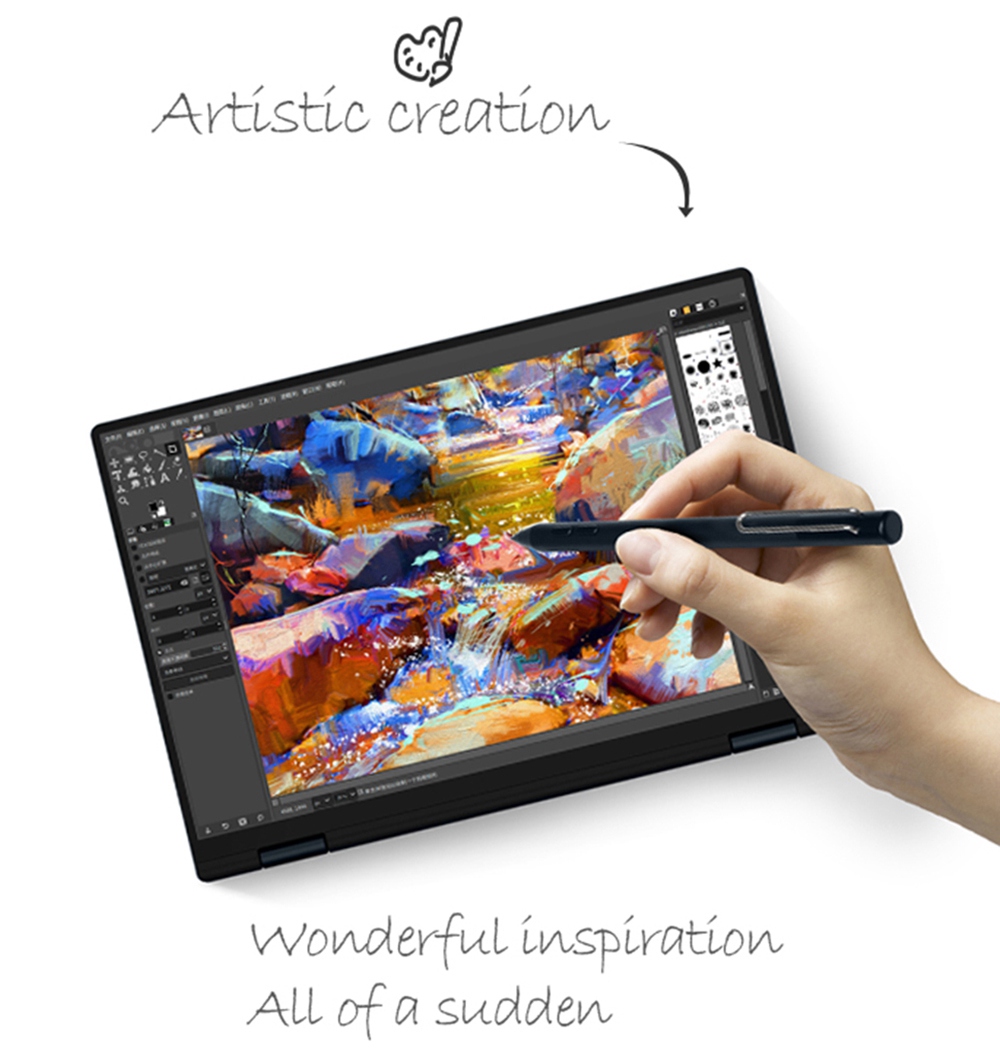 One Netbook 4 Platinum Laptop 360 Degree YOGA 10.1" Touch Screen Intel Core i7-1160G7 16GB DDR4 RAM 512GB PCI-E SSD WiFi 6 Windows 10 Fingerprint - Black