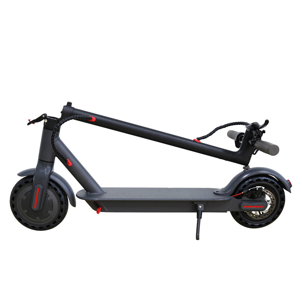 L85 Electric Folding Scooter 8.5 Inch tire 7.5Ah Battery 270W Motor Max Speed 25km/h Rear Disk brake max 25km range  Aluminum alloy body Smart BMS 3 Speed Modes - Black