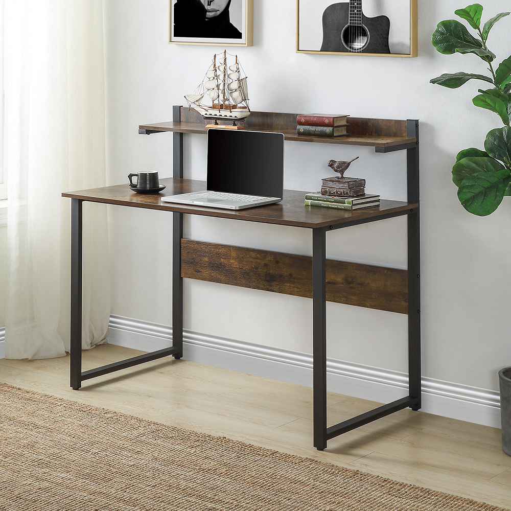 Home Office Multifunctional Computer Desk with Shelf - Tiger