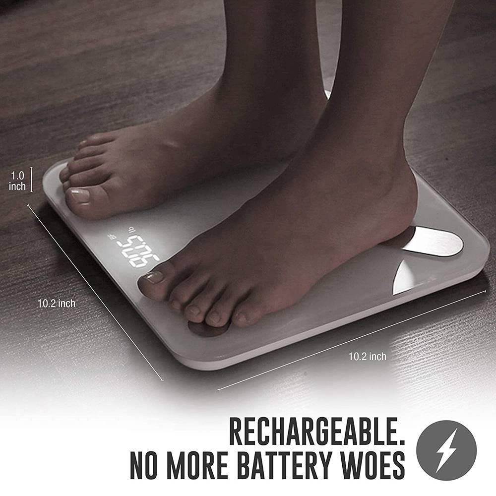 YUNMAI X Smart Bluetooth Body Fat Scale Rechargeable Battery APP Control - White