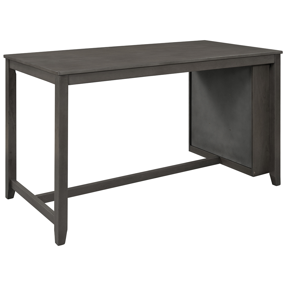 TOPMAX Counter Height Rustic Farmhouse Wooden Dining Table - Gray