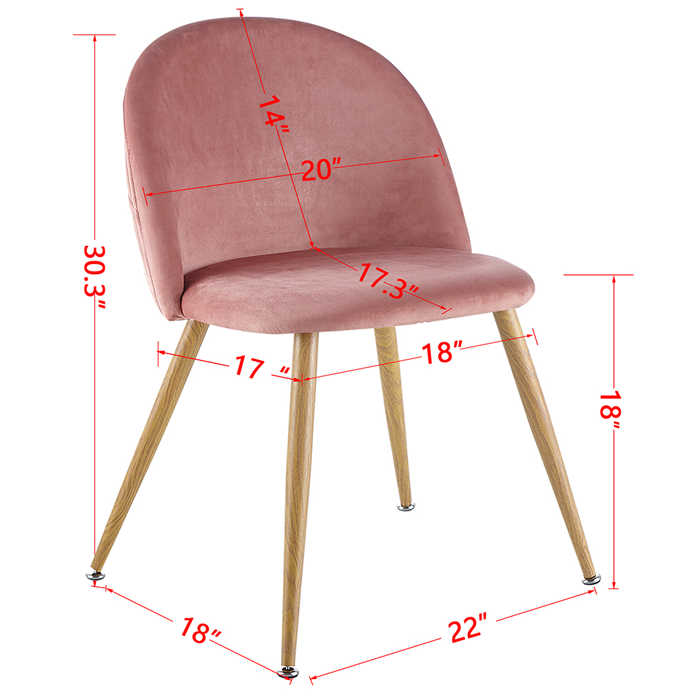 5 Pieces Dining Table Set, with 4 Backrest Chairs, for Pub, Kitchen, Bedroom, Living Room - Pink