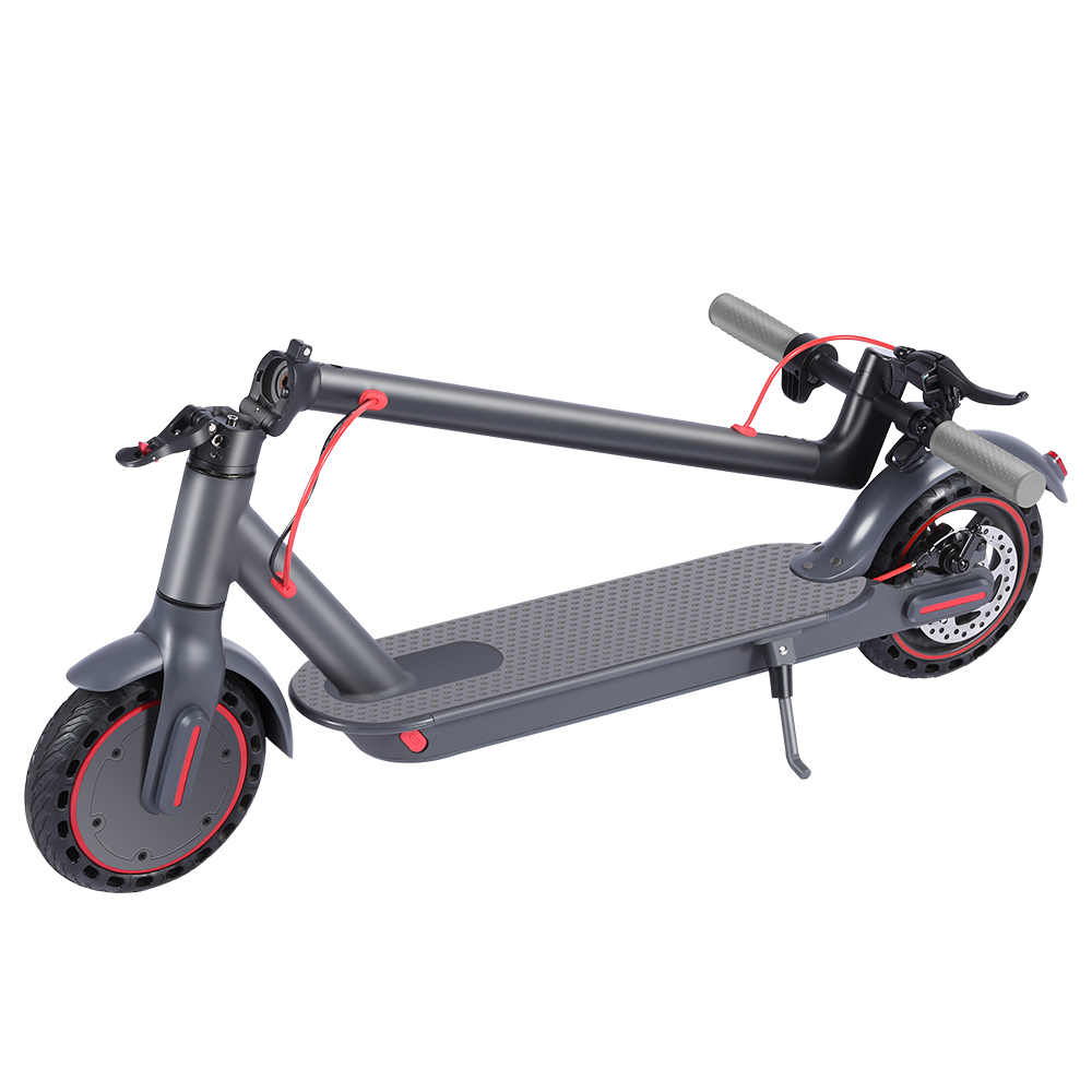 M1 Folding Electric Scooter 8.5" 350W Motor 36V 10.4Ah Battery BMS 3 Speed Modes Disc Brake Max Speed 25KM/h LCD Display 25-30KM Long Range Support Bluetooth APP - Black