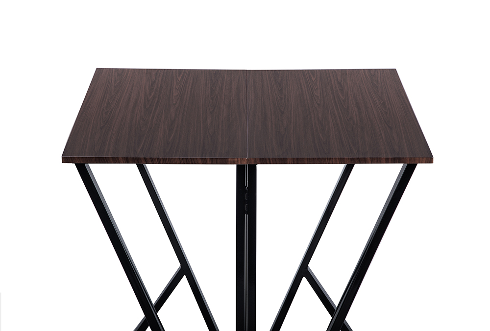 TOPMAX 5 Piece Folding Bar Table Set with 4 Stools for Kitchen, Living Room, Bar, Restaurant - Dark Coffee