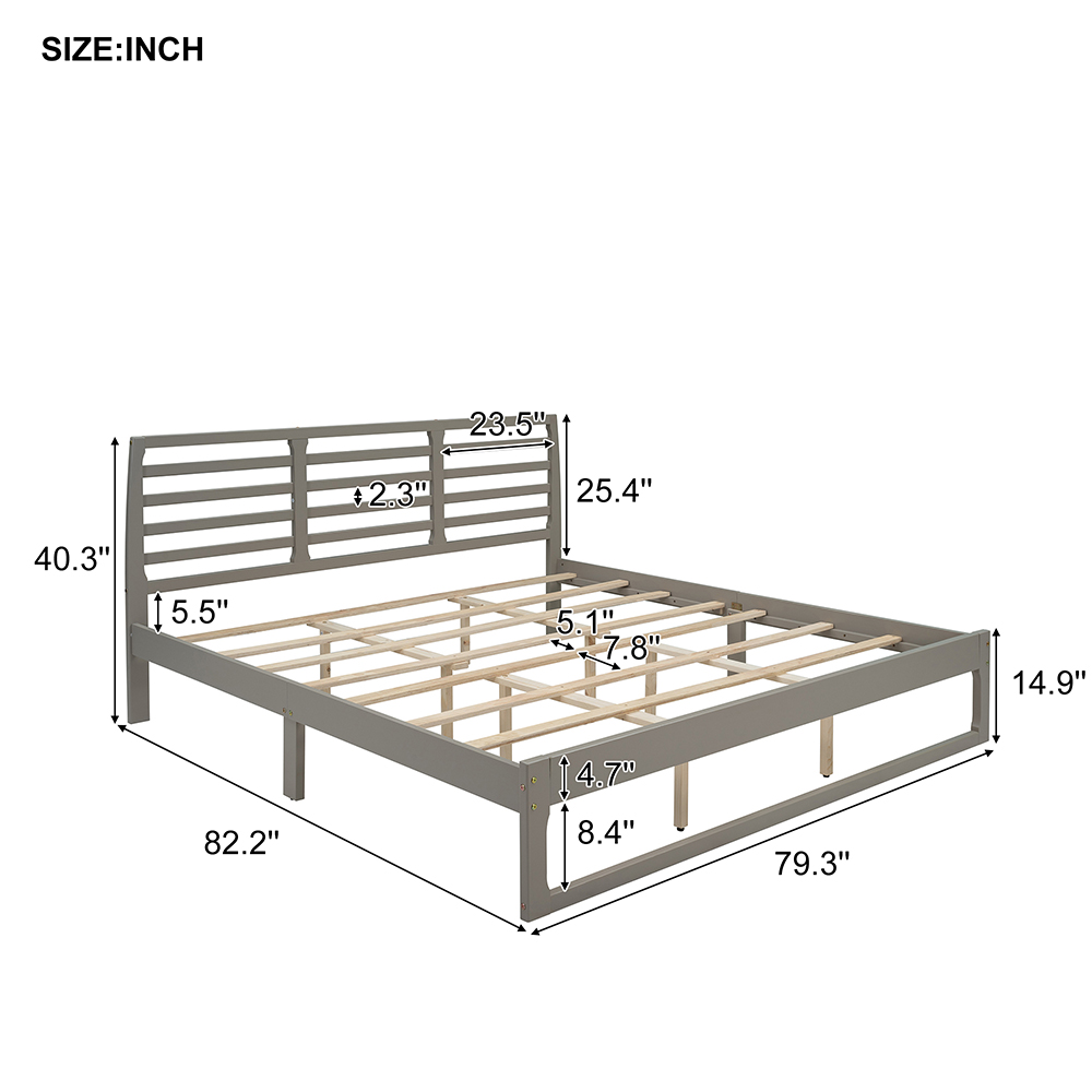 Wooden Bed Frame Simple Modern Design, Simple King Size Bed Frame