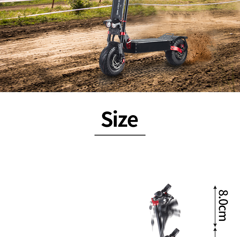 OBARTER X5 Folding Electric Sport Scooter 13" Off-road tyre 2800W x2 Brushless Motor 60V 30Ah Battery BMS 3 Speed Modes Oil Disc Brake Max Speed 85KM/h LED Display 65km-75km Long Range - Black