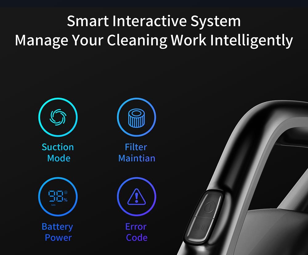 JIMMY H8 Cordless Handheld Flexible Vacuum Cleaner with 160AW Powerful Suction, 500W Motor, 60 Minutes Run Time, Ultra-low noise for cleaning floors, furniture by Xiaomi - Blue