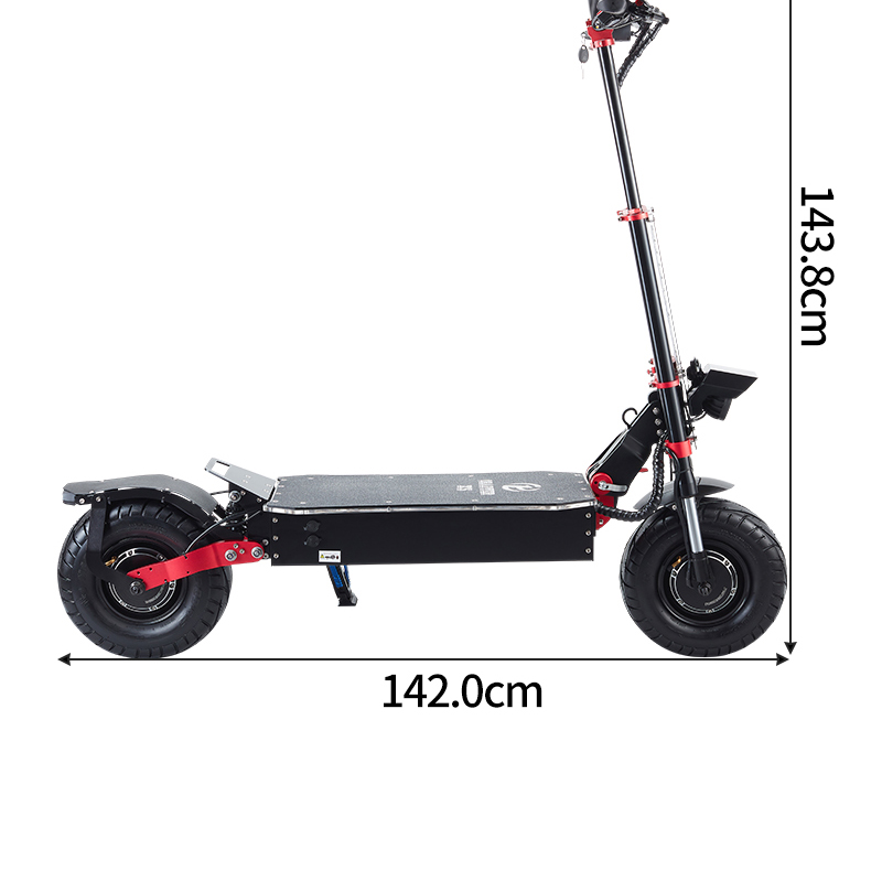 OBARTER X5 Folding Electric Sport Scooter 13" Off-road tyre 2800W x2 Brushless Motor 60V 30Ah Battery BMS 3 Speed Modes Oil Disc Brake Max Speed 85KM/h LED Display 65km-75km Long Range - Black