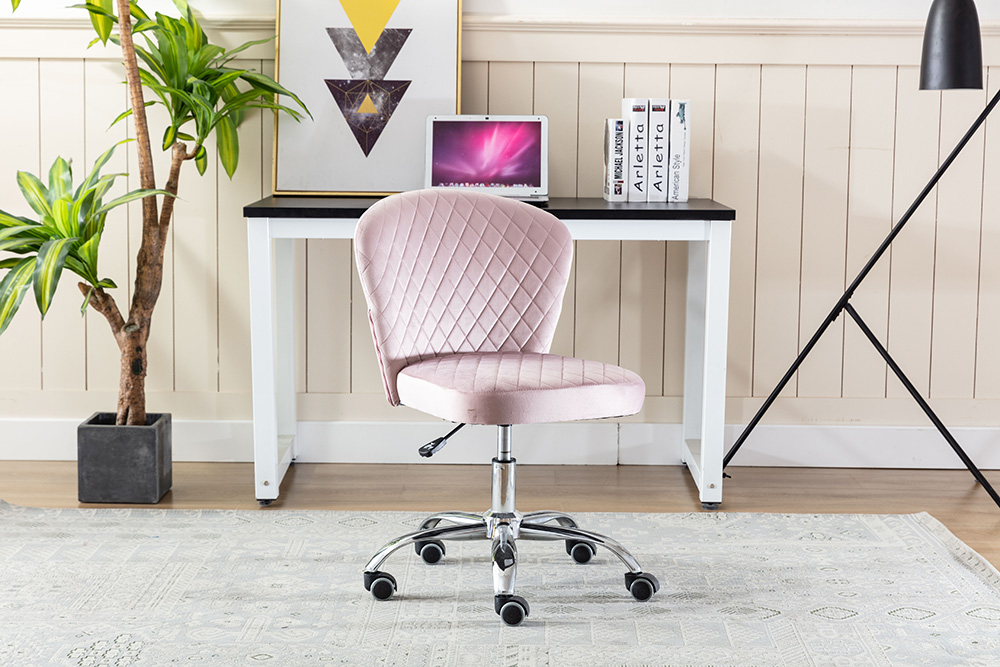 Home Office Velvet Swivel Chair Pink   8fa816e5 264f 4846 B984 83e6a7046a6e 