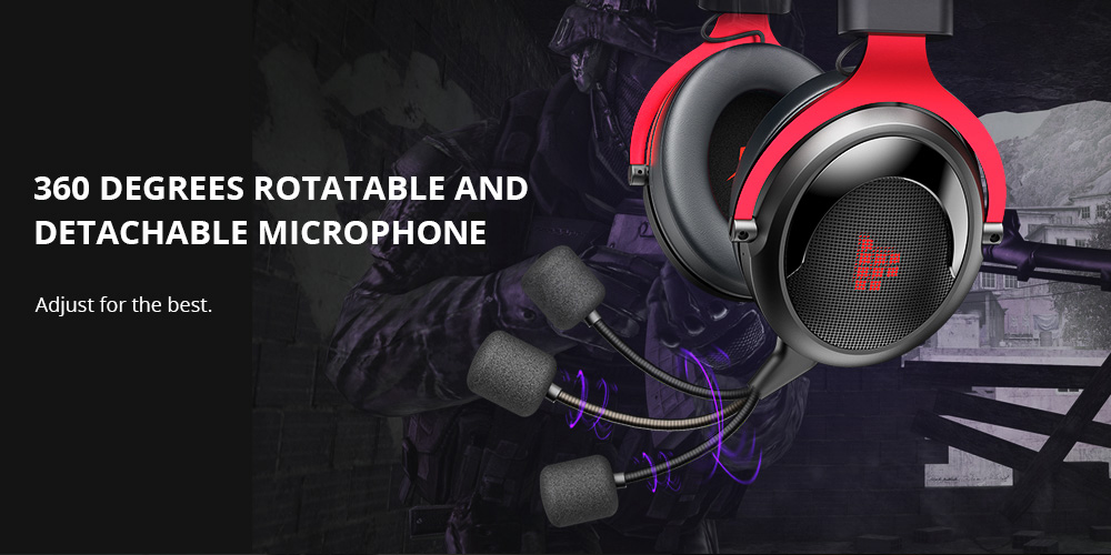 Tronsmart Shadow 2.4G Wireless Gaming Headset -Black+Red