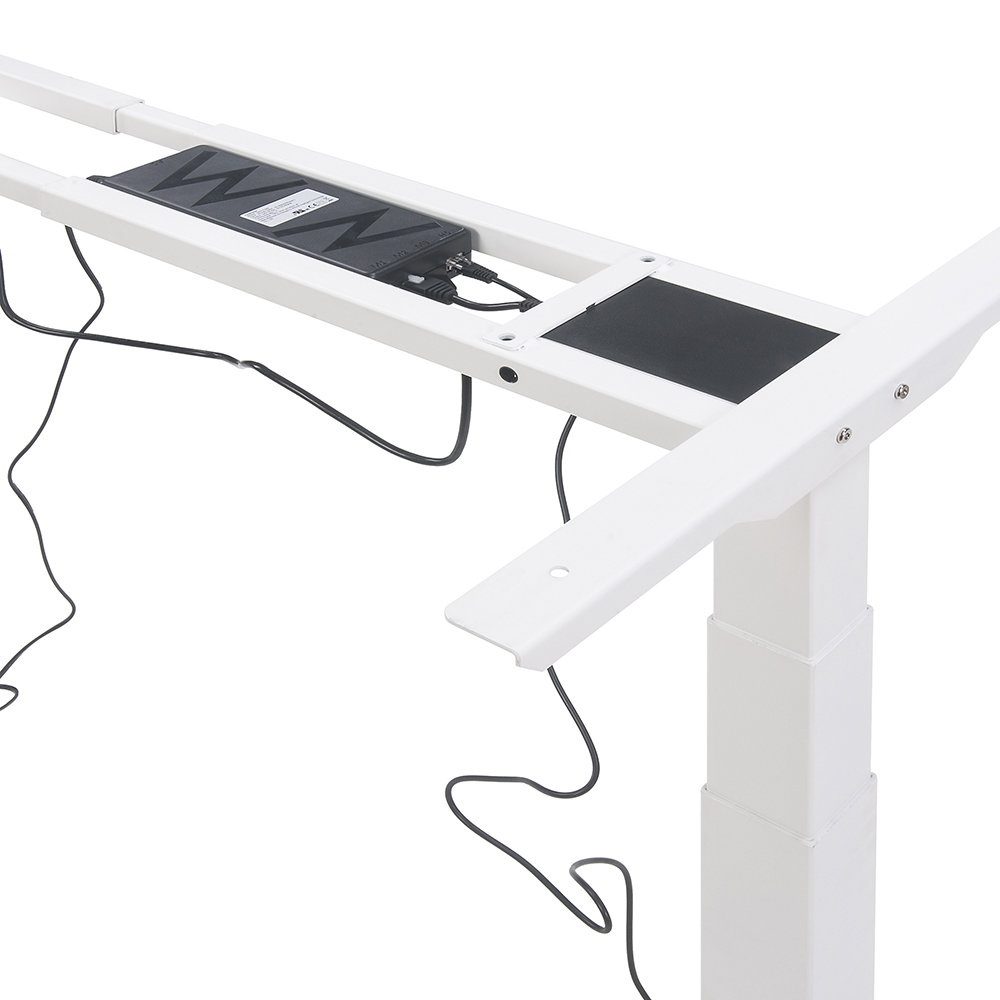 Home Office Standing Computer Desk Height Adjustable Electric Lifting System - White