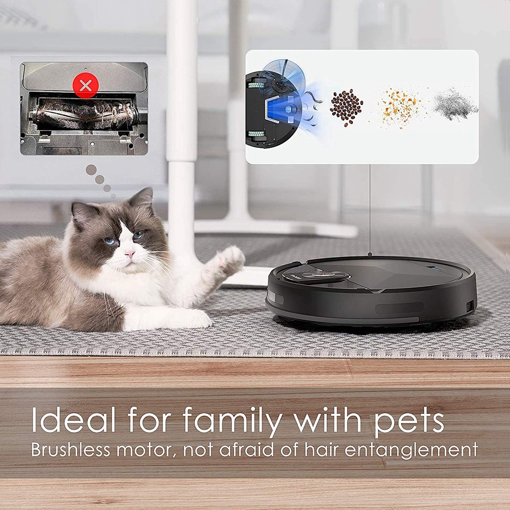 APOSEN A200 Robot Vacuum Cleaner Integrated Sweeping and Mopping Black