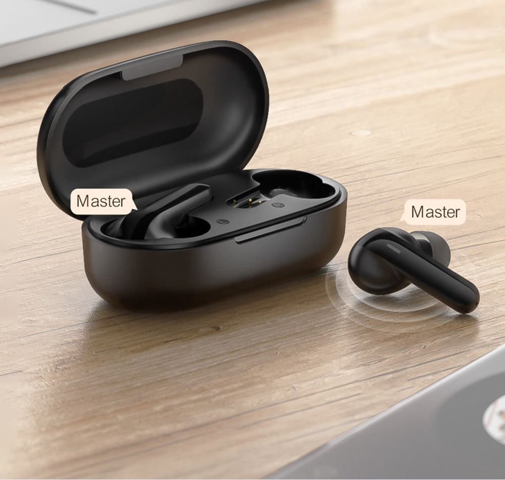 Haylou GT3 Bluetooth 5.0 TWS Earphone DSP Noise Reduction Mic HiFi Bass Smart Touch Control IPX4 -Black