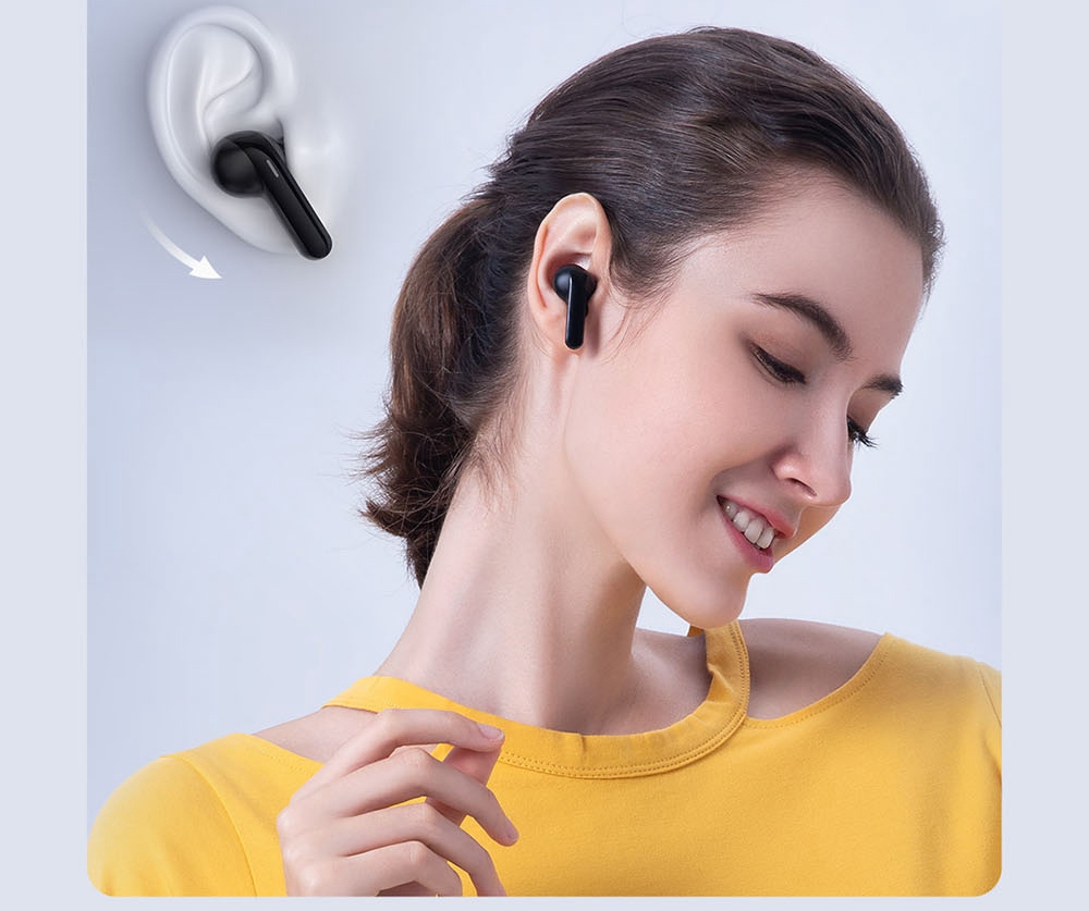 Haylou GT3 Bluetooth 5.0 TWS Earphone DSP Noise Reduction Mic HiFi Bass Smart Touch Control IPX4 -Black