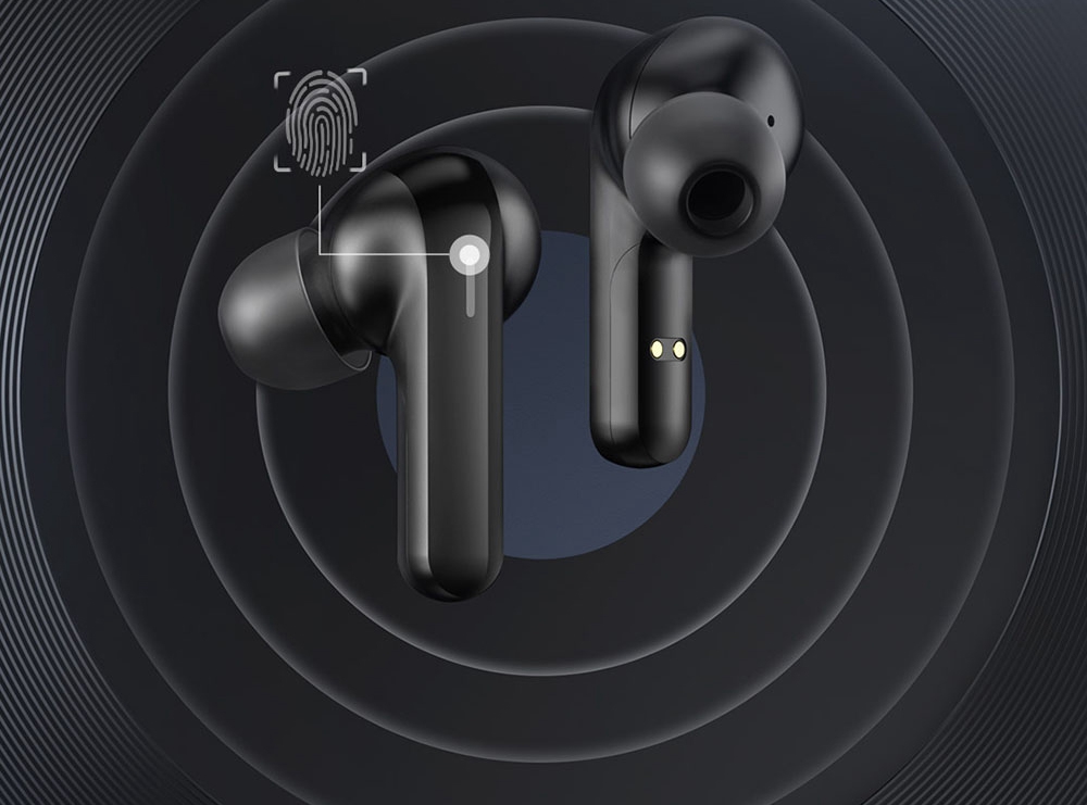 Haylou GT3 Bluetooth 5.0 TWS Earphone DSP Noise Reduction Mic HiFi Bass Smart Touch Control IPX4 -Black