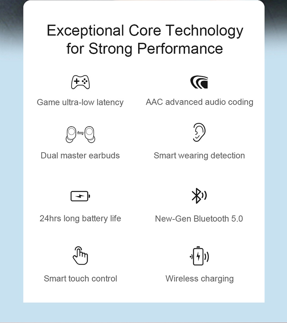 Haylou GT5 TWS Auricolari da gioco Bluetooth 5.0 AAC HIFI Stereo 65ms Smart Touch a bassa latenza