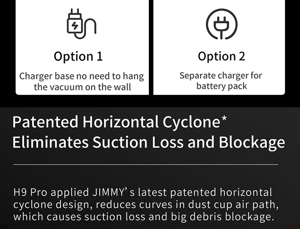 Aspirateur flexible portable sans fil JIMMY H9 Pro avec aspiration puissante de 200AW, moteur 600W, autonomie de 80 minutes, bruit ultra-faible pour le nettoyage des sols, meubles de Xiaomi - Or