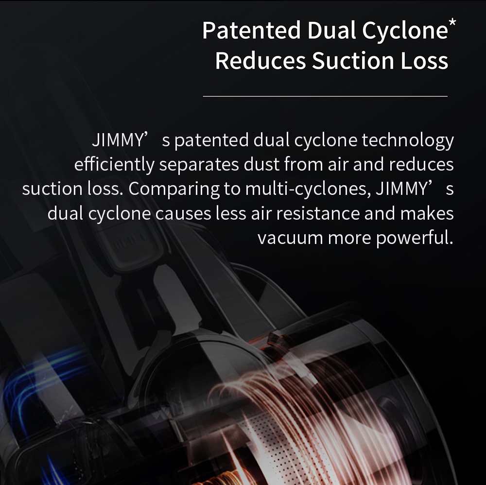 JIMMY H9 Pro vezeték nélküli kézi rugalmas porszívó 200AW teljesítményű szívással, 600 W motorral, 80 perc üzemidővel, rendkívül alacsony zajszinttel a padló, a bútorok tisztításához - Arany