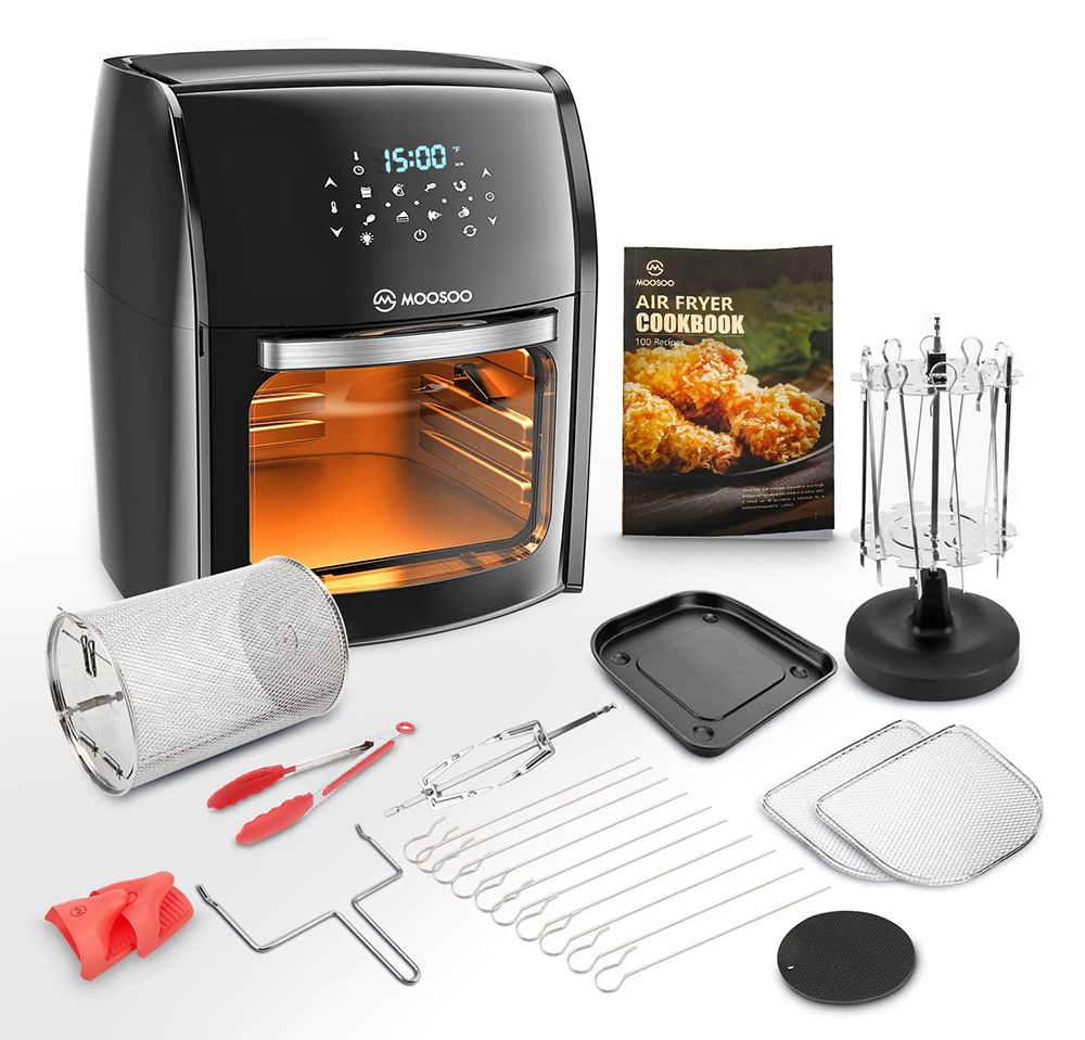 HomeRusso 15.8QT Air Fryer Oven, 24-in-1 Convection Toaster Oven with  Rotisserie