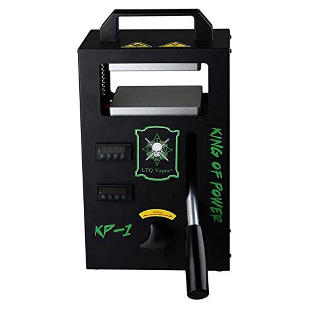 KP-1 Tech-L Rosin Hot Press Machine 4.5 x 4.7 Inch 1000W Power with 4 Heating Rods for Pressing Large Batches - Black