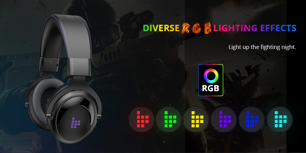 Tronsmart Shadow 2.4G אוזניות אלחוטיות למשחקים - שחור + סגול