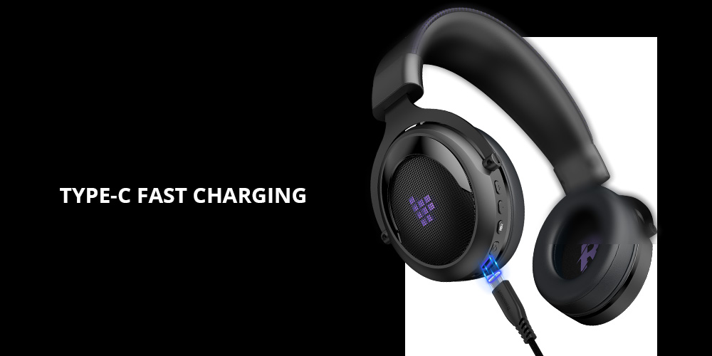 Tronsmart Shadow 2.4G Wireless Gaming Headset -Black+Purple