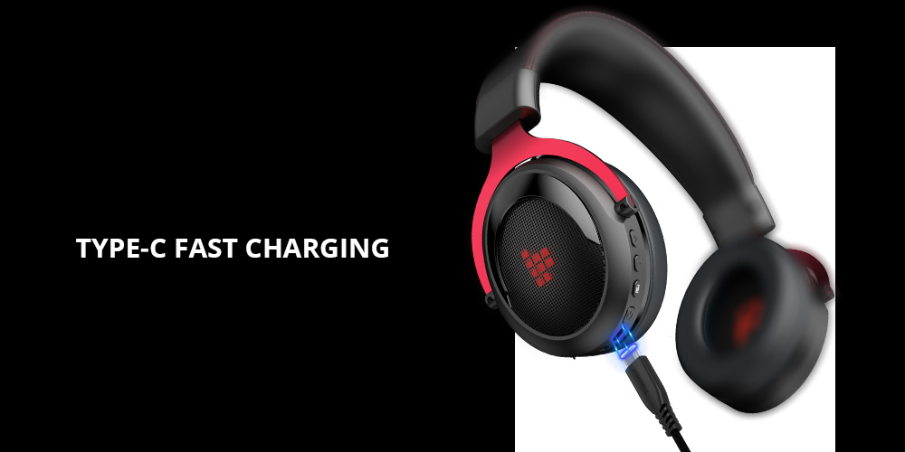 Tronsmart Shadow 2.4G Wireless Gaming Headset -Black+Red