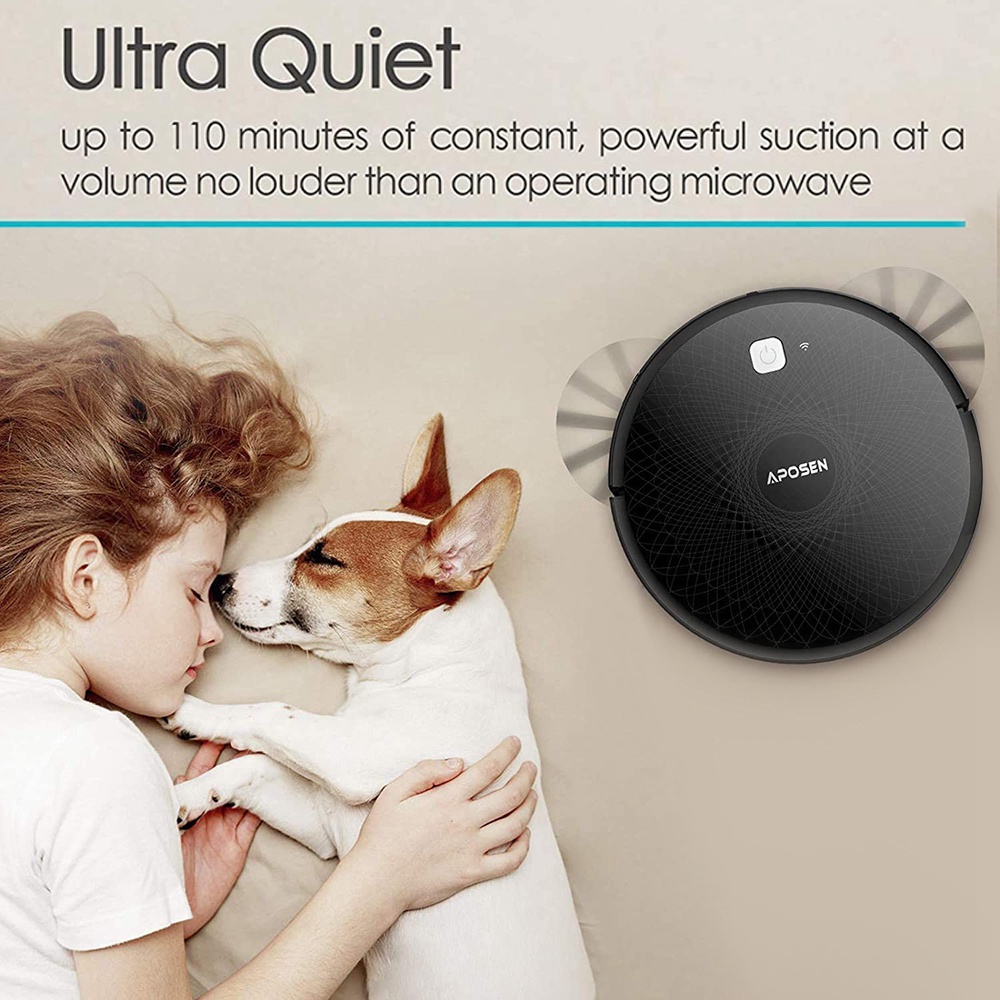 APOSEN A550 Robot Vacuum Cleaner Integrated Sweeping and Mopping Black