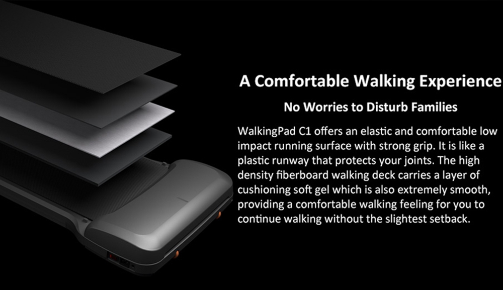 WalkingPad C1 Fitness Walking Machine Складное электрическое оборудование для тренажерного зала Управление приложением от Xiaomi Youpin - Белый