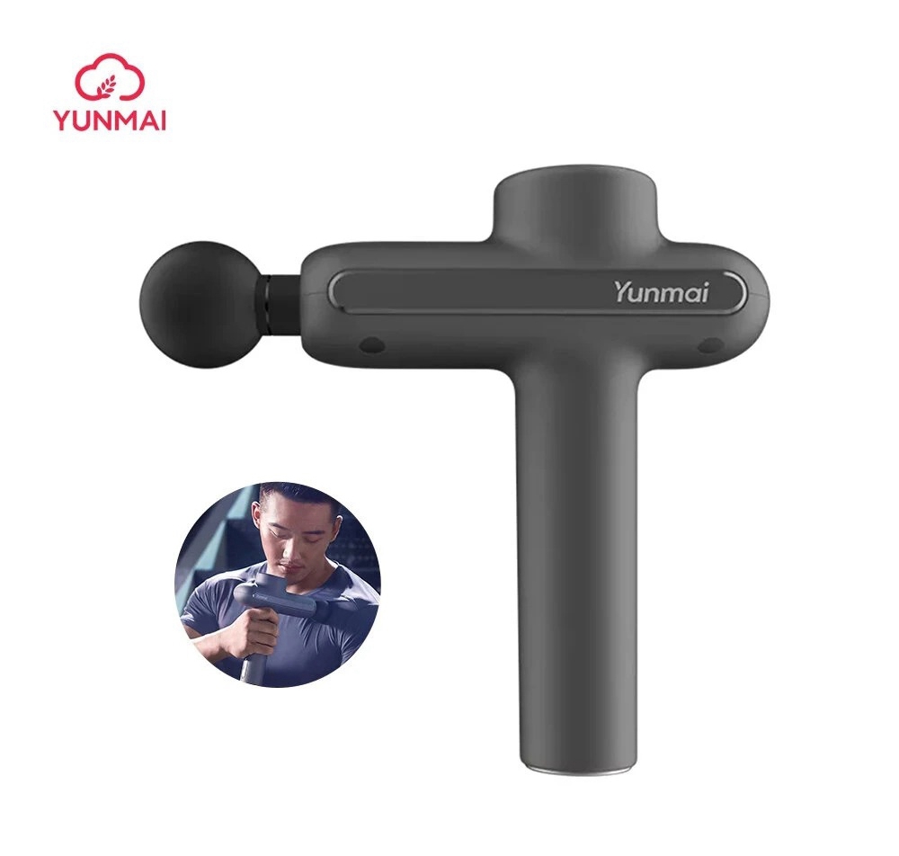 YUNMAI Pro Basic Smart Fascia Gun Body Massager Deep Muscle Relaxation 3 Intensities 2600mAh Rechargeable Lithium Battery - Gray