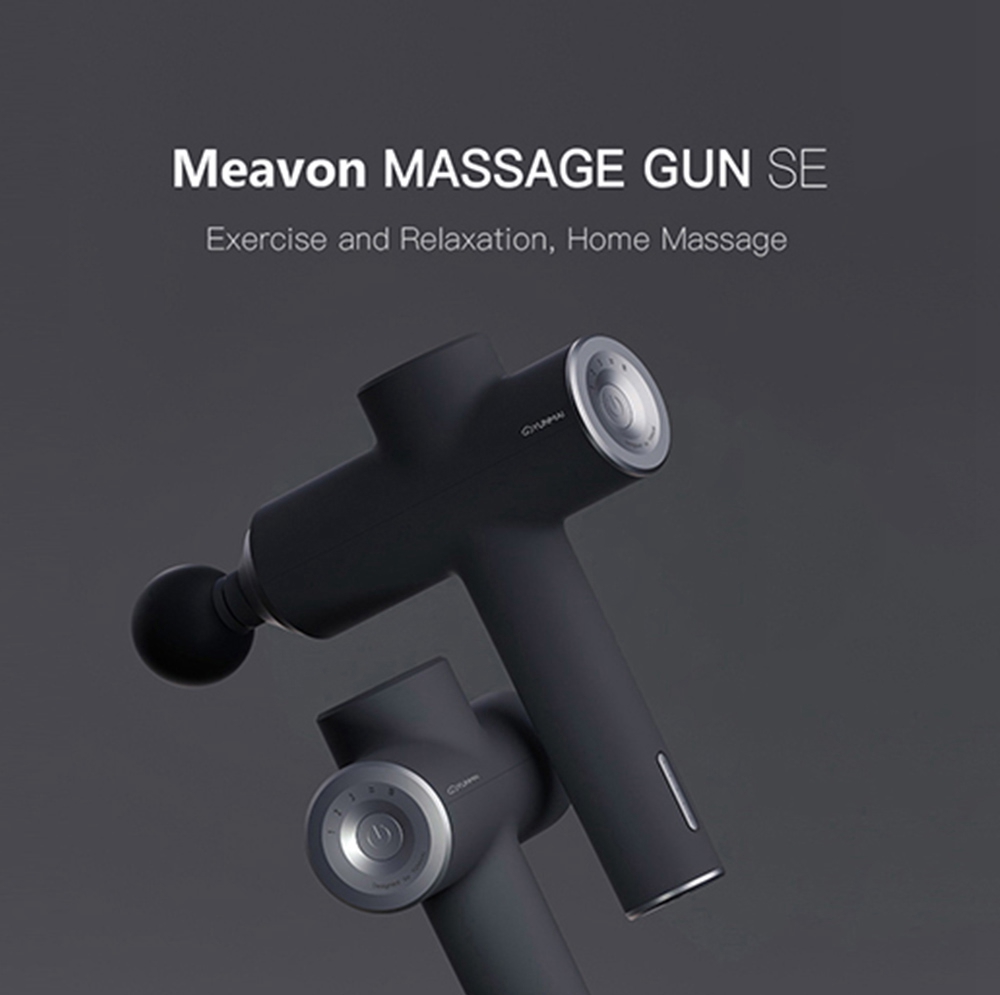 YUNMAI Slim Elegant Smart Fascia Gun Body Massager Deep Muscle Relaxation Five Intensities 2900mAh Rechargeable Lithium Battery - Gray