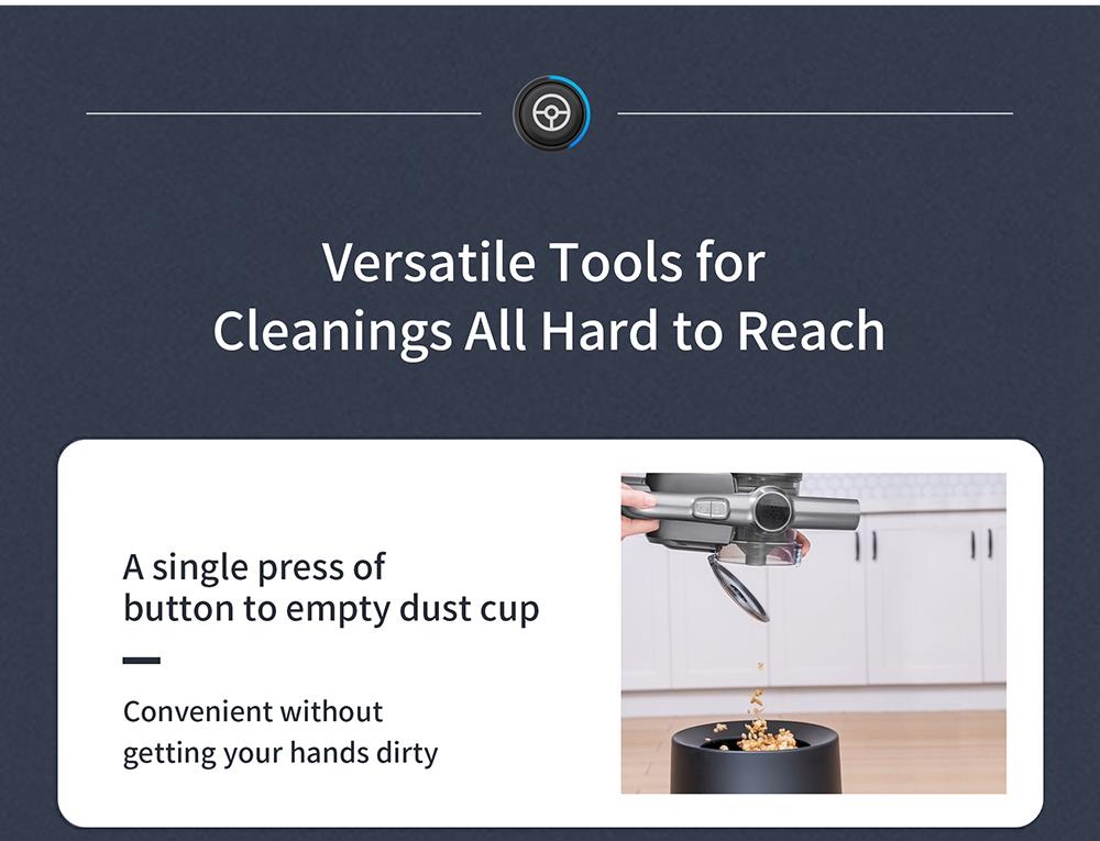 JIMMY H8 Cordless Handheld Flexible Vacuum Cleaner with 160AW Powerful Suction, 500W Motor, 60 Minutes Run Time, Ultra-low noise for cleaning floors, furniture by Xiaomi - Blue