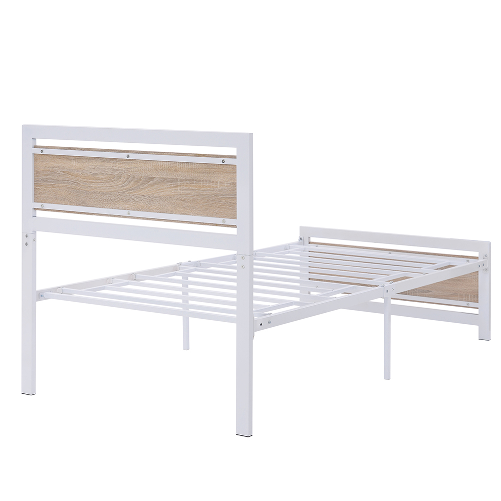 Home Metal Bed Frame Twin Size (Only Frame) White