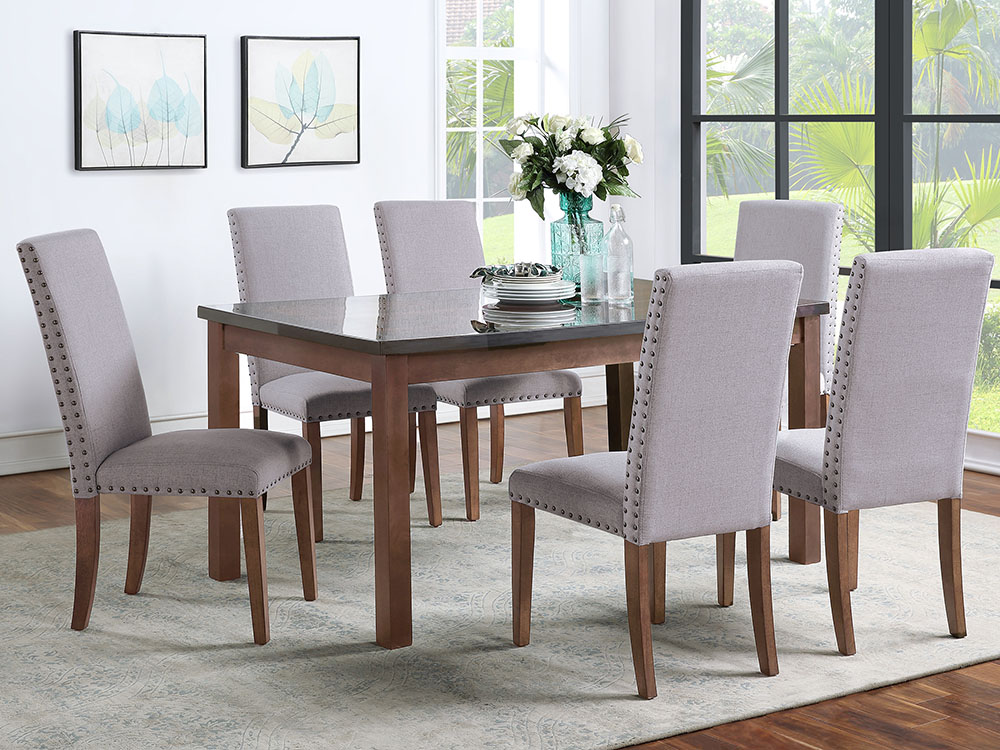 Orisfur Linen Upholstered Chair Set Of 2, With Copper Nails And Solid Wood Legs For Dining Room, Living Room, Bedroom, Office - Gray 9 Orisfur Linen Upholstered Chair Set of 2, with Copper Nails and Solid Wood Legs for Dining Room, Living Room, Bedroom, Office - Gray